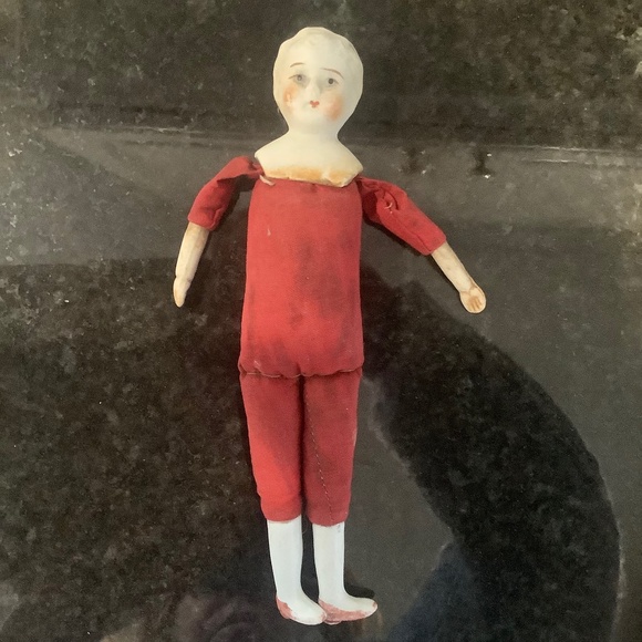 Porcelain and Cloth Made in Japan Doll - Picture 1 of 6